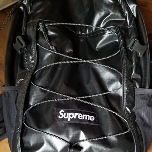 Supreme fall season 17 black backpack